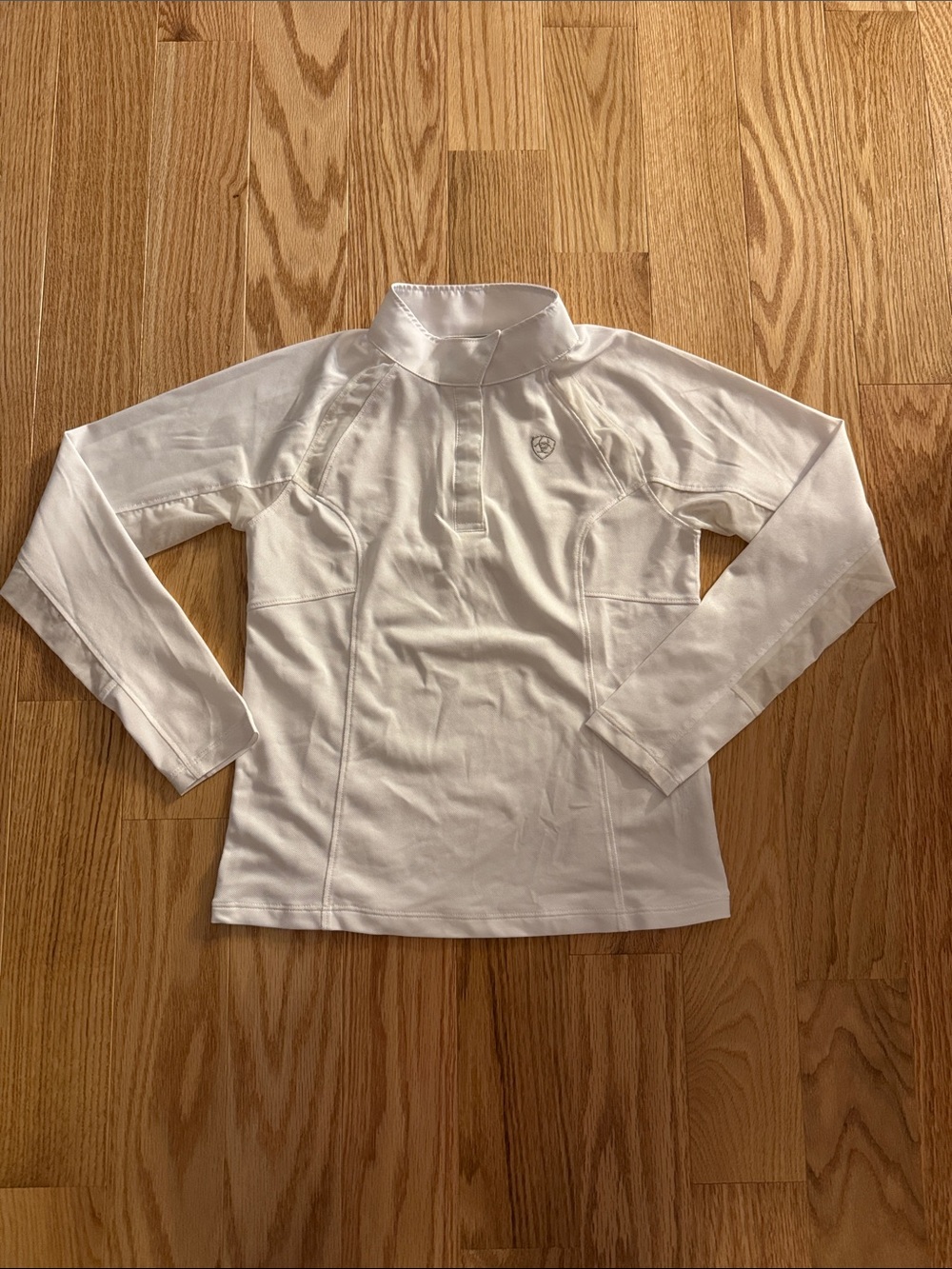 Ariat Girls Sunstopper White Show Shirt EUC Size 8